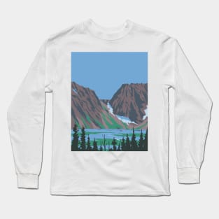 Aasgard Pass or Colchuck Pass in Alpine Lakes Wilderness Area Washington State WPA Poster Art Long Sleeve T-Shirt